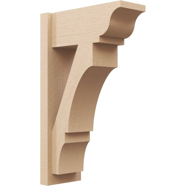 Ekena Millwork 8-in W x 18-in D x 30-in H Balboa Trad Rough Cedar Woodgrain TimberThane Outlooker, Primed Tan OUTUR080X18X30BOA04RCPR - main